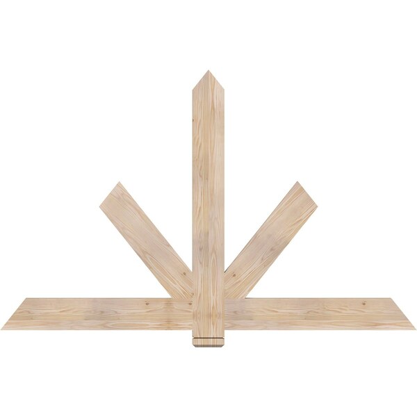 Ekena Millwork Kennewick Smooth Timber Gable Bracket, Douglas Fir, 72"W x 45"H x 1 1/2"D x 5 1/2"F, 15/12 Pitch GBW072X45X0206KEN00SDF - main